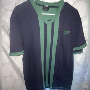 Retro Adidas Soccer V Neck Tee